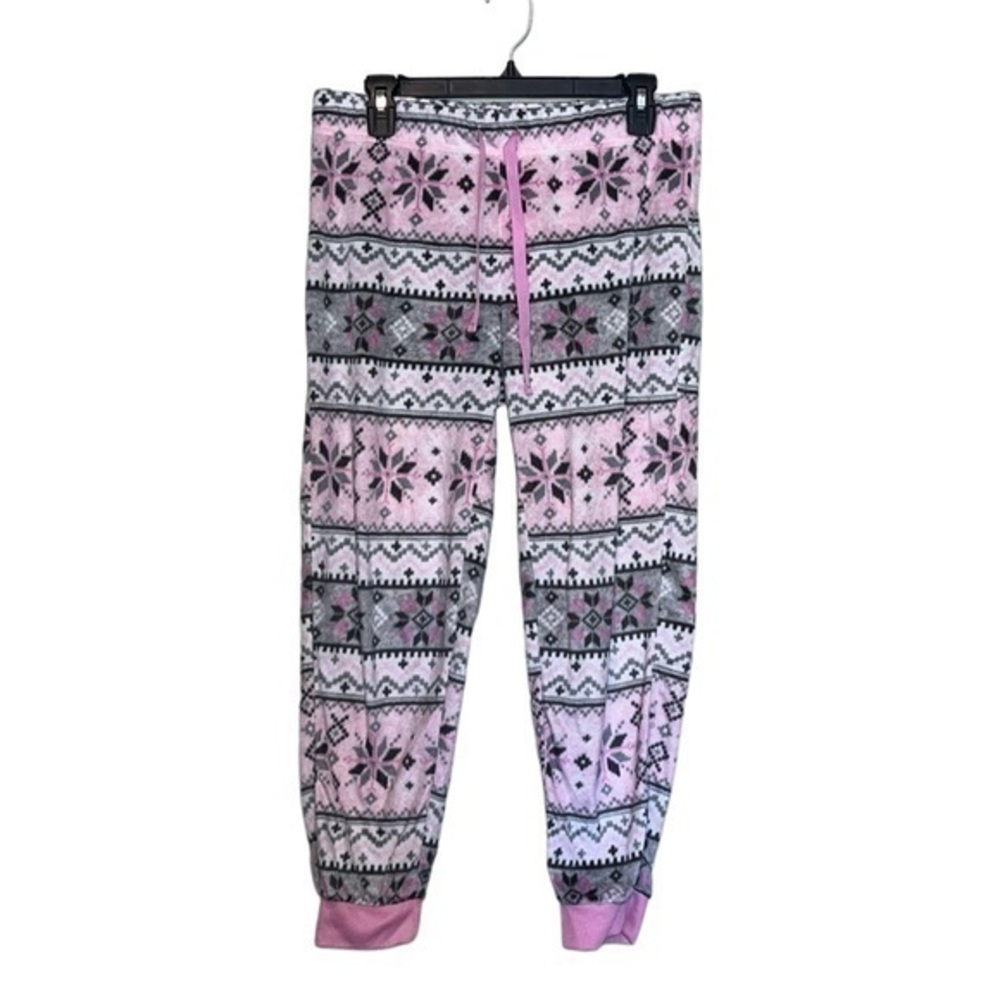Secret Treasures Sleepwear pajama pants pink gray pattern super soft size medium